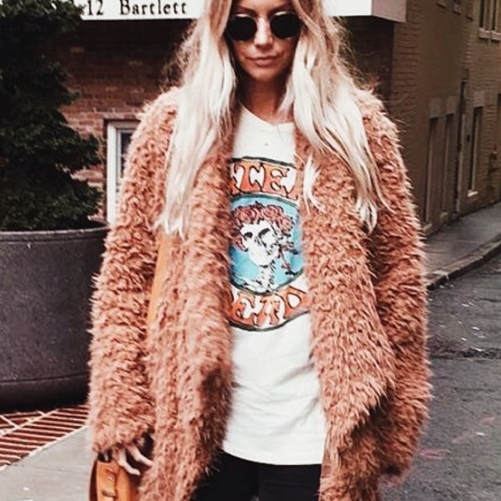 “THE EDIE” Bohemian Shaggy Coat - Picture 1 of 14